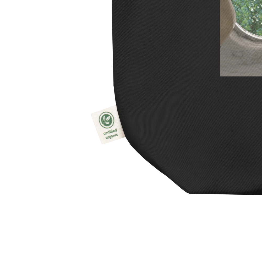 Tote Bag noir en coton Bio EoZ Créations Originales « Peut-être que demain… » coin bio