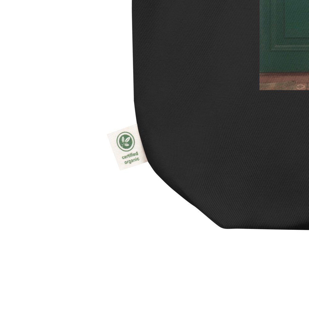 Tote Bag noir en coton Bio EoZ Créations Originales « Peut-être que demain… » coin bio