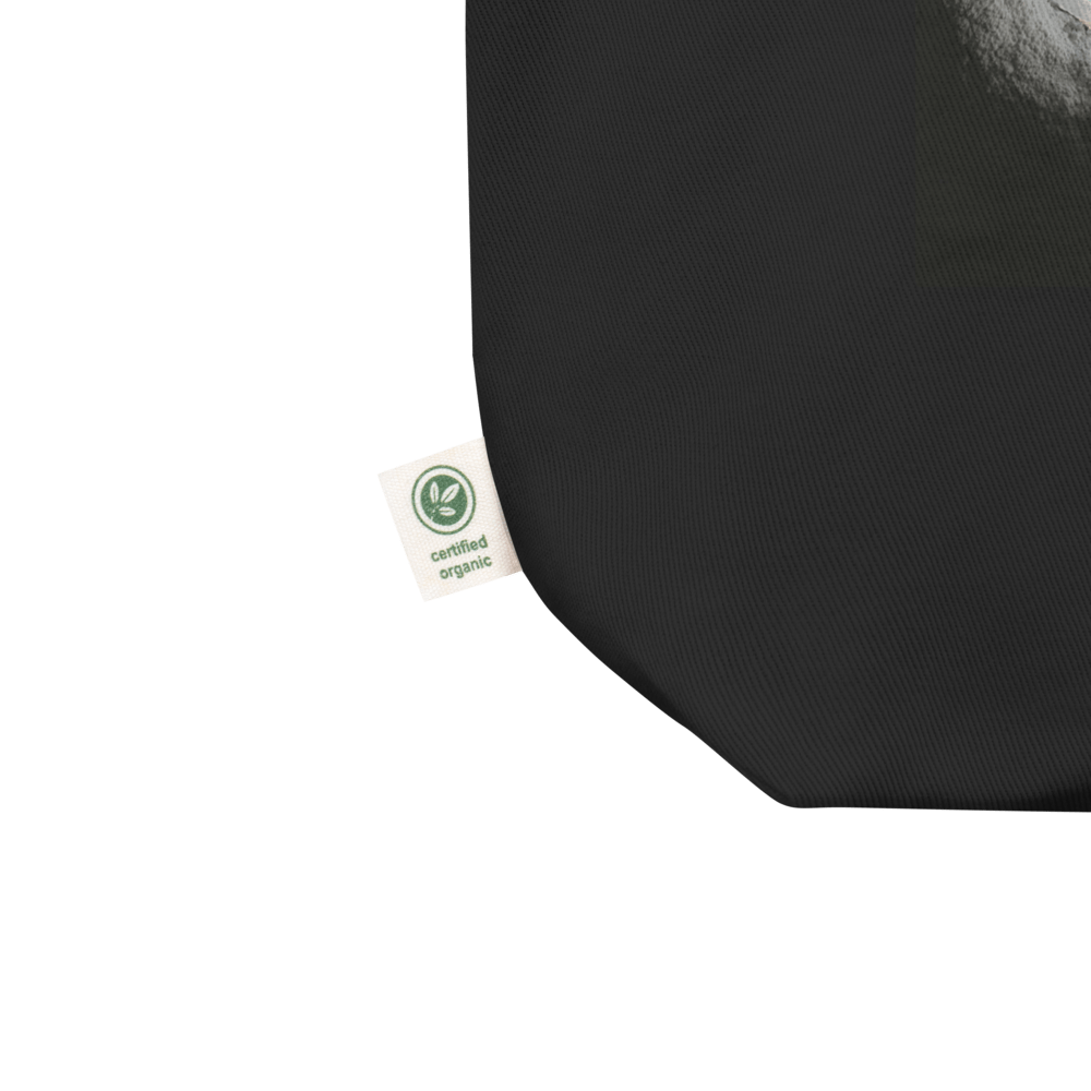 Tote Bag noir en coton Bio EoZ Créations Originales « Peut-être que demain… » coin bio