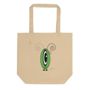 Tote-Bag Les Pot' à Chou vert EoZ Créations en coton Bio