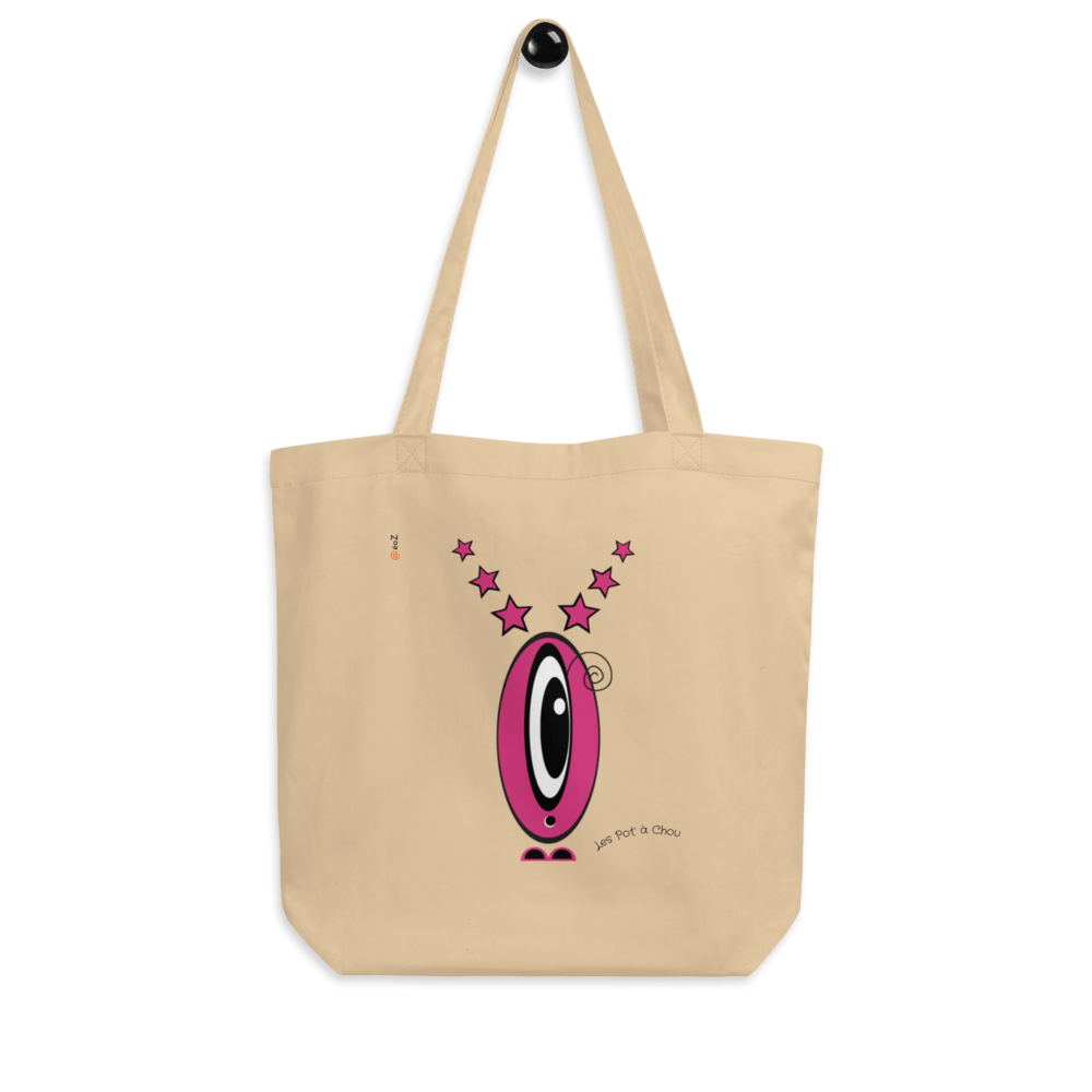 Tote-Bag Les Pot' à Chou EoZ Créations en coton Bio accroché