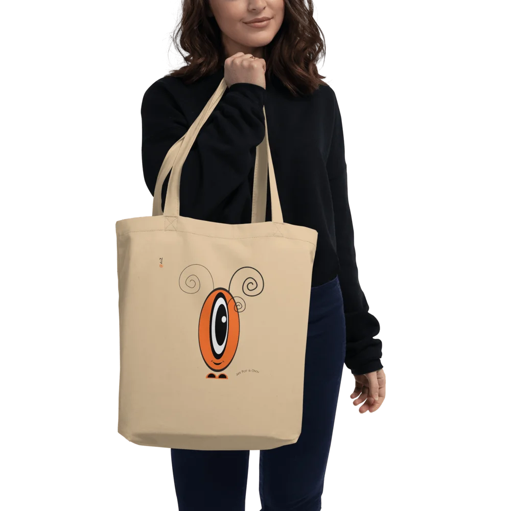 Tote-Bag Les Pot' à Chou EoZ Créations en coton Bio porté