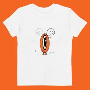 T-Shirt Les Pot' à Chou orange EoZ Créations en coton bio