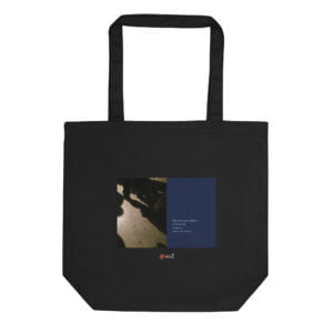 Tote Bag noir en coton Bio EoZ Créations Originales « Peut-être que demain… »