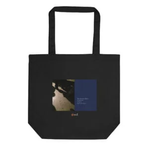 Tote Bag noir en coton Bio EoZ Créations Originales « Peut-être que demain… »