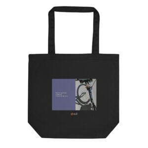 Tote Bag noir en coton Bio EoZ Créations Originales « Peut-être que demain… »