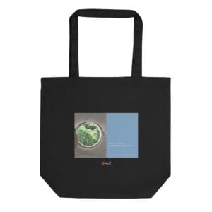 Tote Bag noir en coton Bio EoZ Créations Originales « Peut-être que demain… »