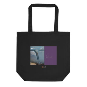 Tote Bag noir en coton Bio EoZ Créations Originales « Peut-être que demain… »