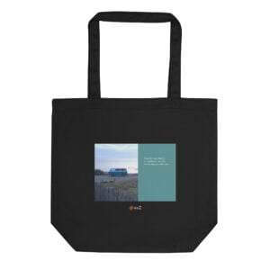Tote Bag noir en coton Bio EoZ Créations Originales « Peut-être que demain… »