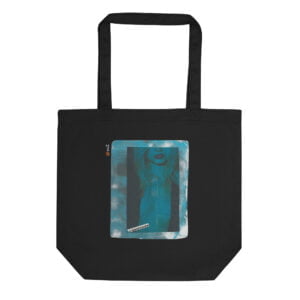 Tote Bag noir en coton Bio EoZ Créations Originales "Obsession"