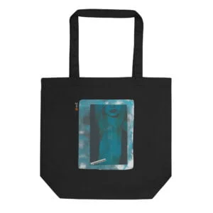 Tote Bag noir en coton Bio EoZ Créations Originales "Obsession"