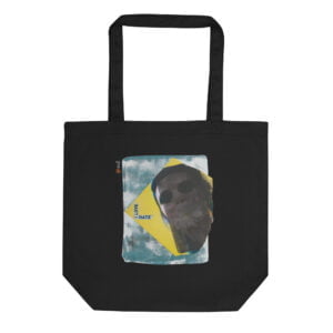 Tote Bag noir en coton Bio EoZ Créations Originales "love hate"