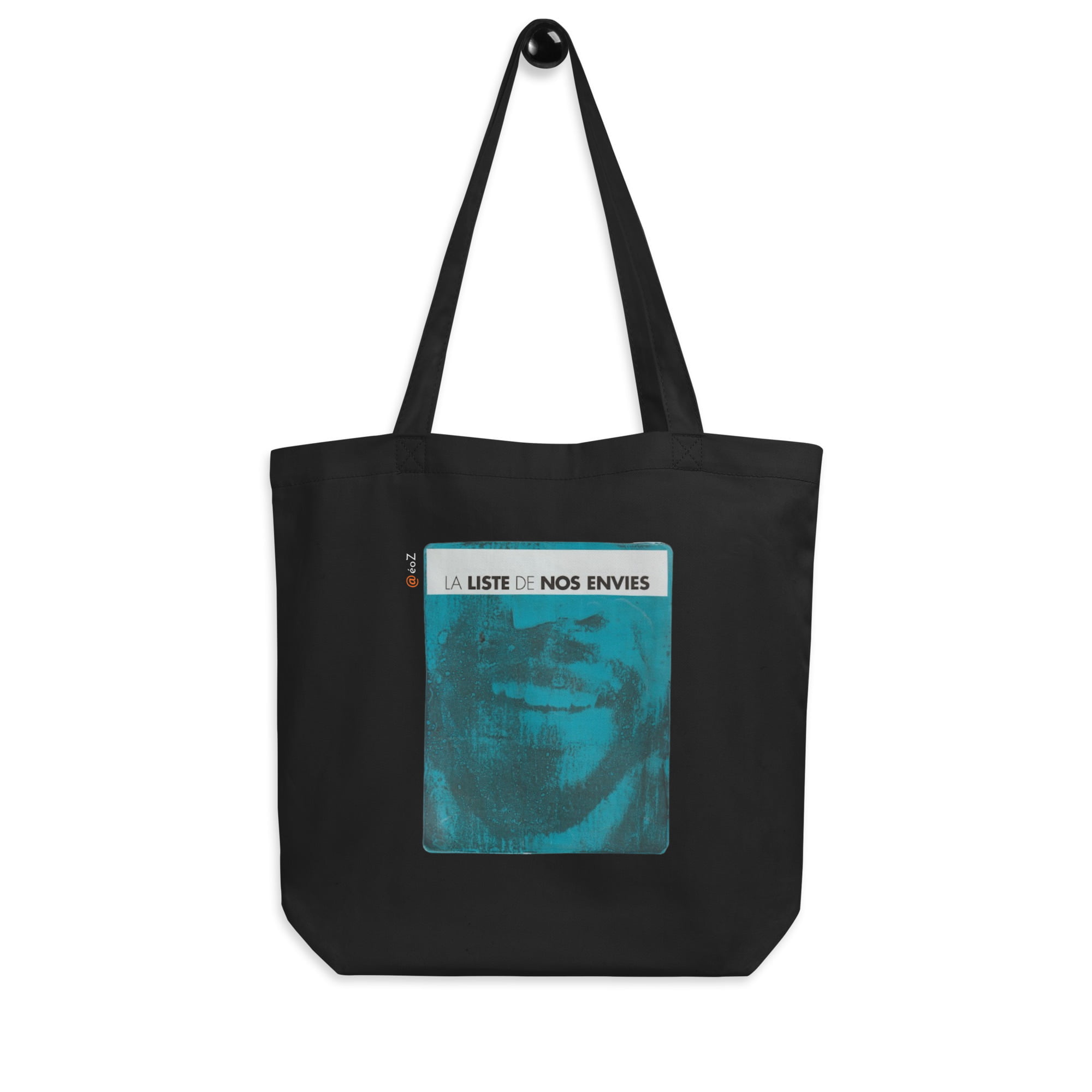 Tote Bag Bio EoZ Créations Originales « La Liste de nos Envies » accroché