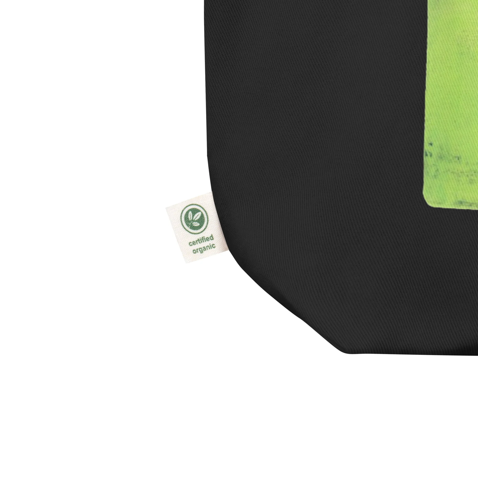 Tote Bag noir en coton Bio EoZ Créations Originales "Addiction" coin bio