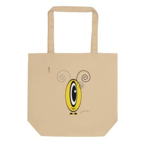Tote Bag Les Pot’ à Chou jaune en coton Bio