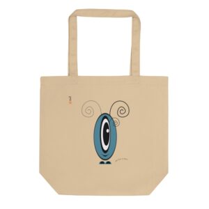 Tote Bag Les Pot’ à Chou bleu gris en coton Bio