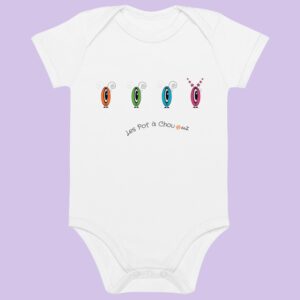 Body Les 4 Pot’ à Chou bleu en coton Bio