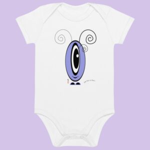 Body Les Pot’ à Chou mauve en coton Bio