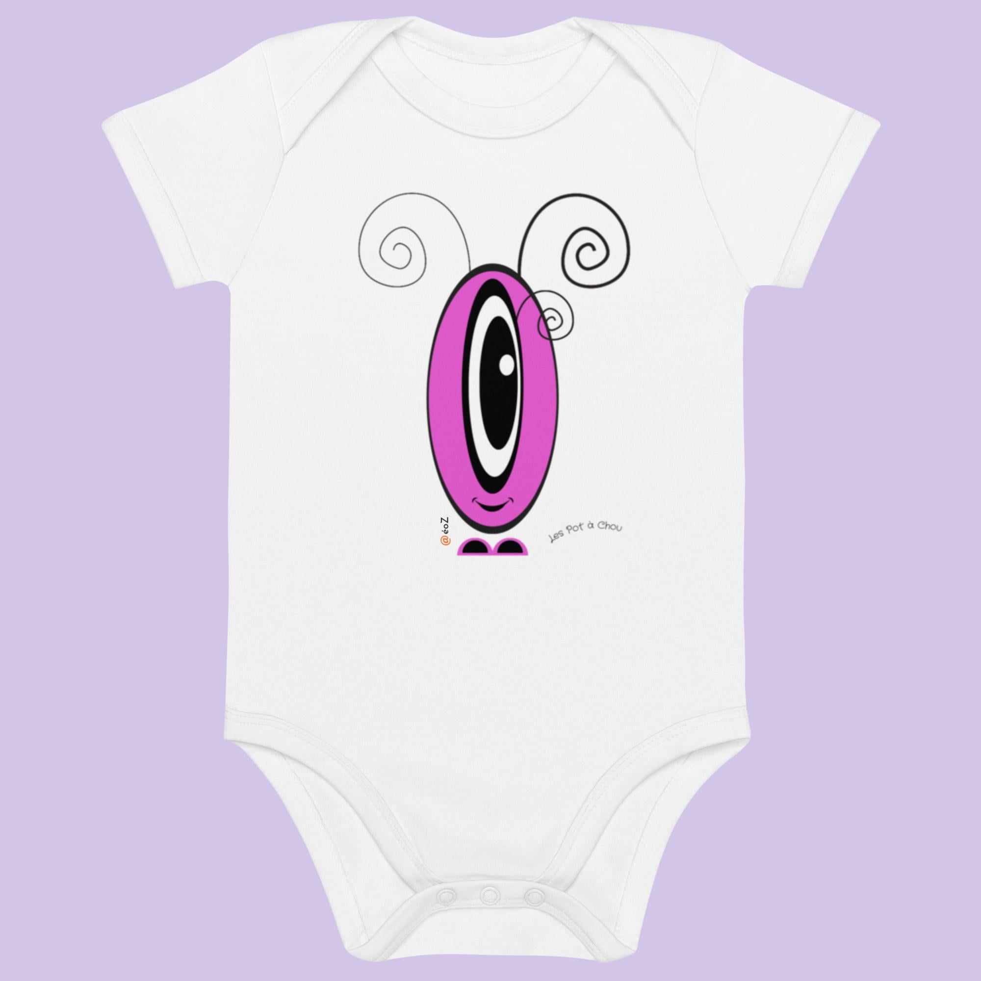 Body Les Pot’ à Chou rose en coton Bio