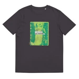 T-shirt unisexe anthracite Eoz Créations Originales « L’ Autre qui inspire » en coton biologique