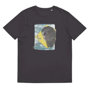T-shirt unisexe anthracite Eoz Créations Originales « Love Hate » en coton biologique