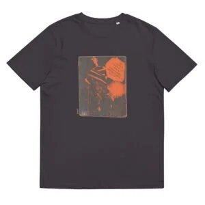 T-shirt unisexe anthracite Eoz Créations Originales « Boy Orange » en coton biologique