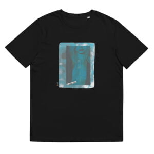 T-shirt unisexe noir Eoz Créations Originales « L’ Obsession » en coton biologique