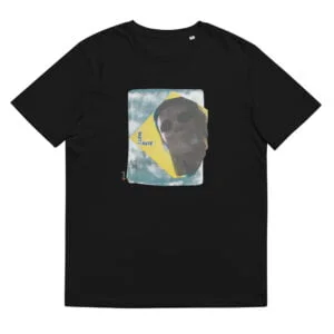 T-shirt unisexe noir Eoz Créations Originales « Love Hate » en coton biologique
