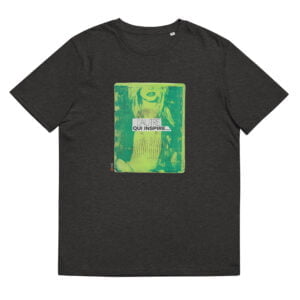 T-shirt unisexe gris foncé Eoz Créations Originales « L’ Autre qui inspire » en coton biologique
