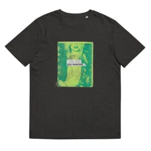 T-shirt unisexe gris foncé Eoz Créations Originales « L’ Autre qui inspire » en coton biologique