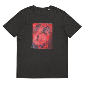 T-shirt unisexe gris foncé Eoz Créations Originales « Boy Rouge » en coton biologique