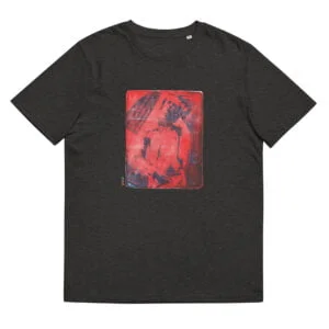 T-shirt unisexe gris foncé Eoz Créations Originales « Boy Rouge » en coton biologique