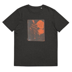 T-shirt unisexe gris foncé Eoz Créations Originales « Boy Orange » en coton biologique