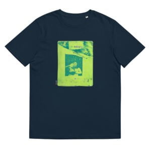 T-shirt unisexe marine Eoz Créations Originales « Addiction » en coton biologique