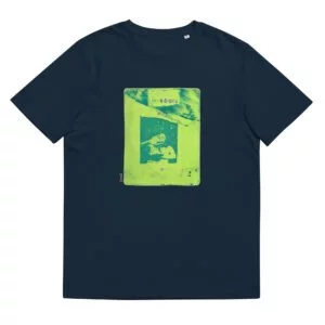 T-shirt unisexe marine Eoz Créations Originales « Addiction » en coton biologique