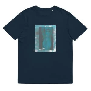T-shirt unisexe marine Eoz Créations Originales « L’ Obsession » en coton biologique