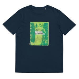 T-shirt unisexe marine Eoz Créations Originales « L’ Autre qui inspire » en coton biologique