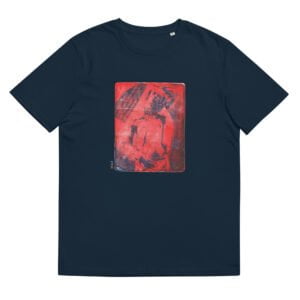 T-shirt unisexe marine Eoz Créations Originales « Boy Rouge » en coton biologique