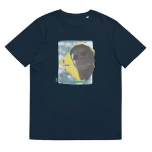 T-shirt unisexe marine Eoz Créations Originales « Love Hate » en coton biologique