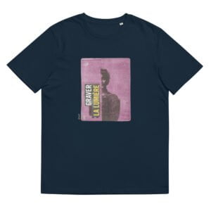 T-shirt unisexe marine Eoz Créations Originales « Graver le lumière » en coton biologique