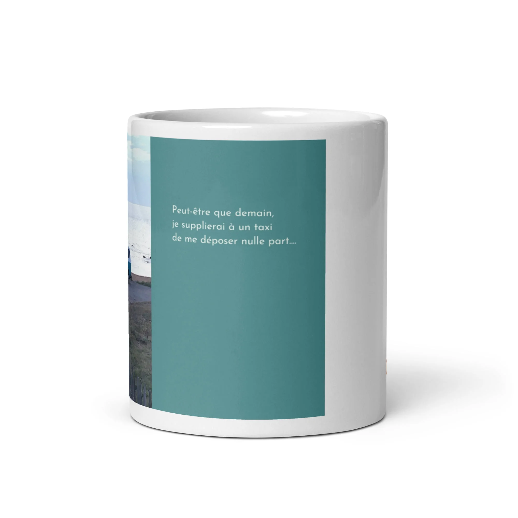 Vue côté mug @éoz logo