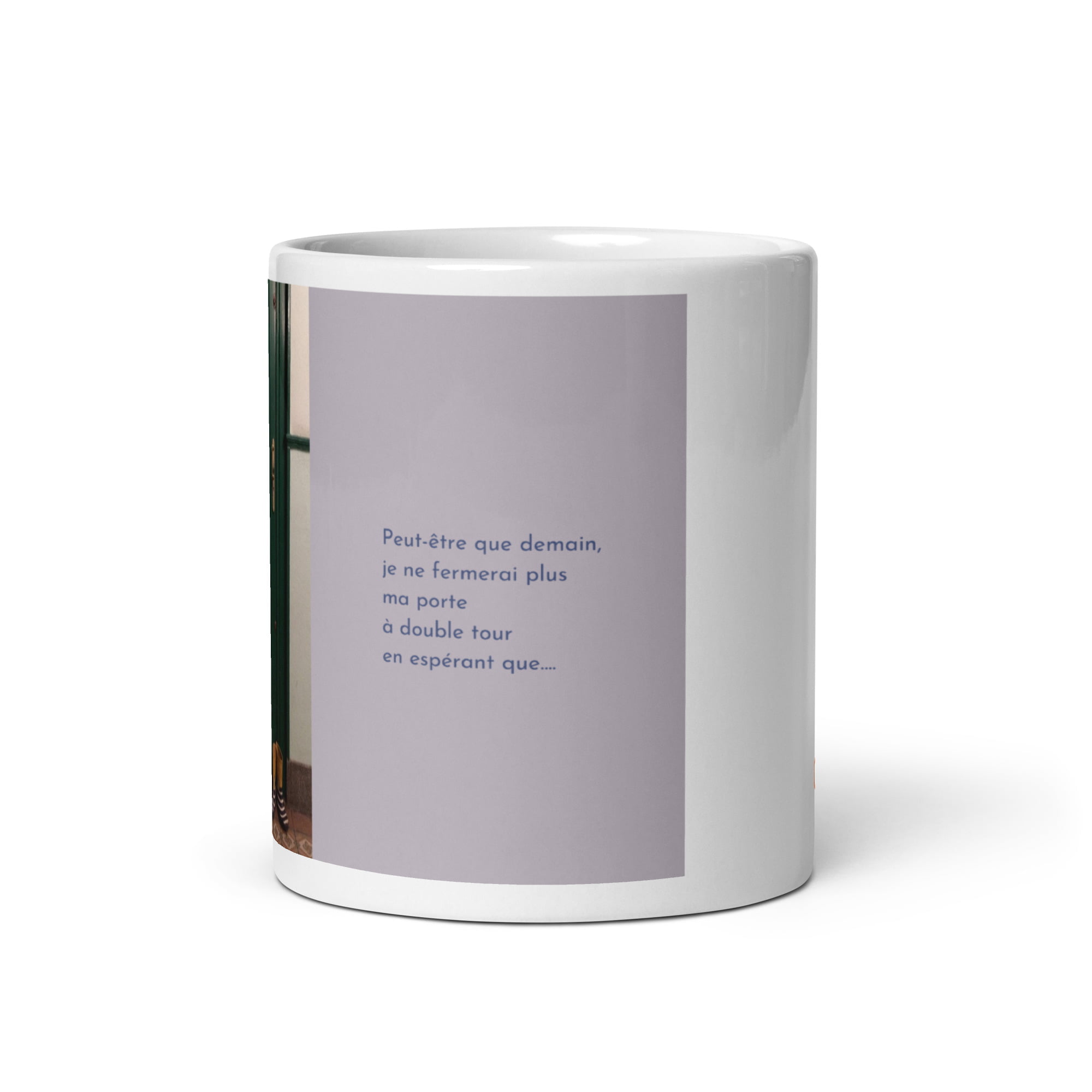 Vue côté mug @éoz logo