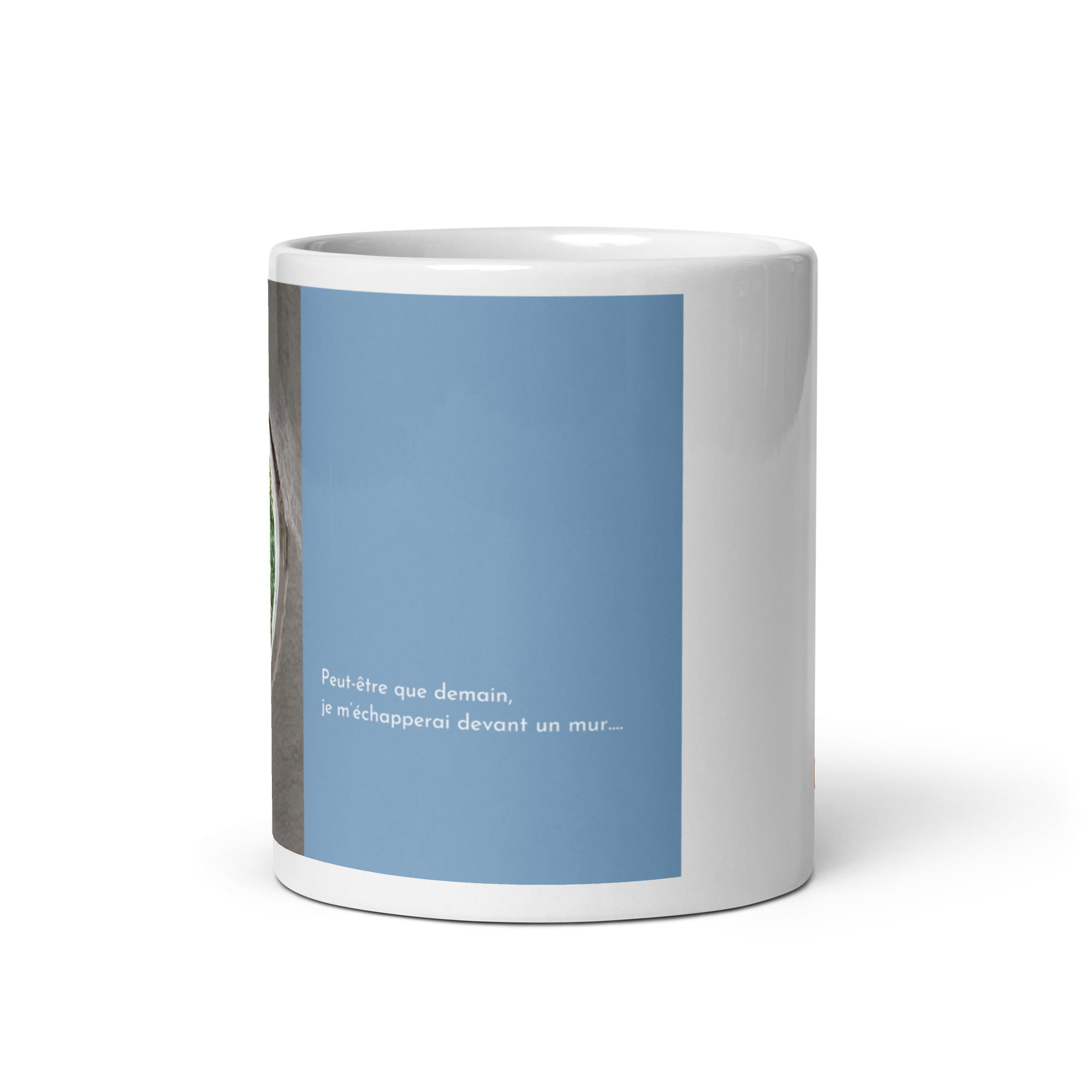 Vue côté mug @éoz logo