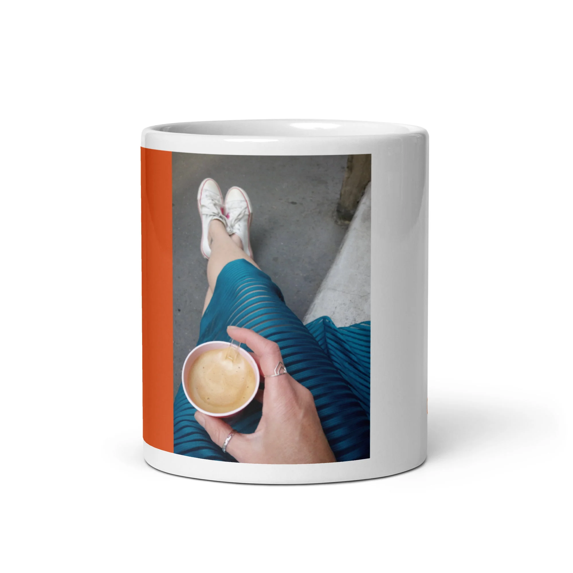 Vue côté mug @éoz logo