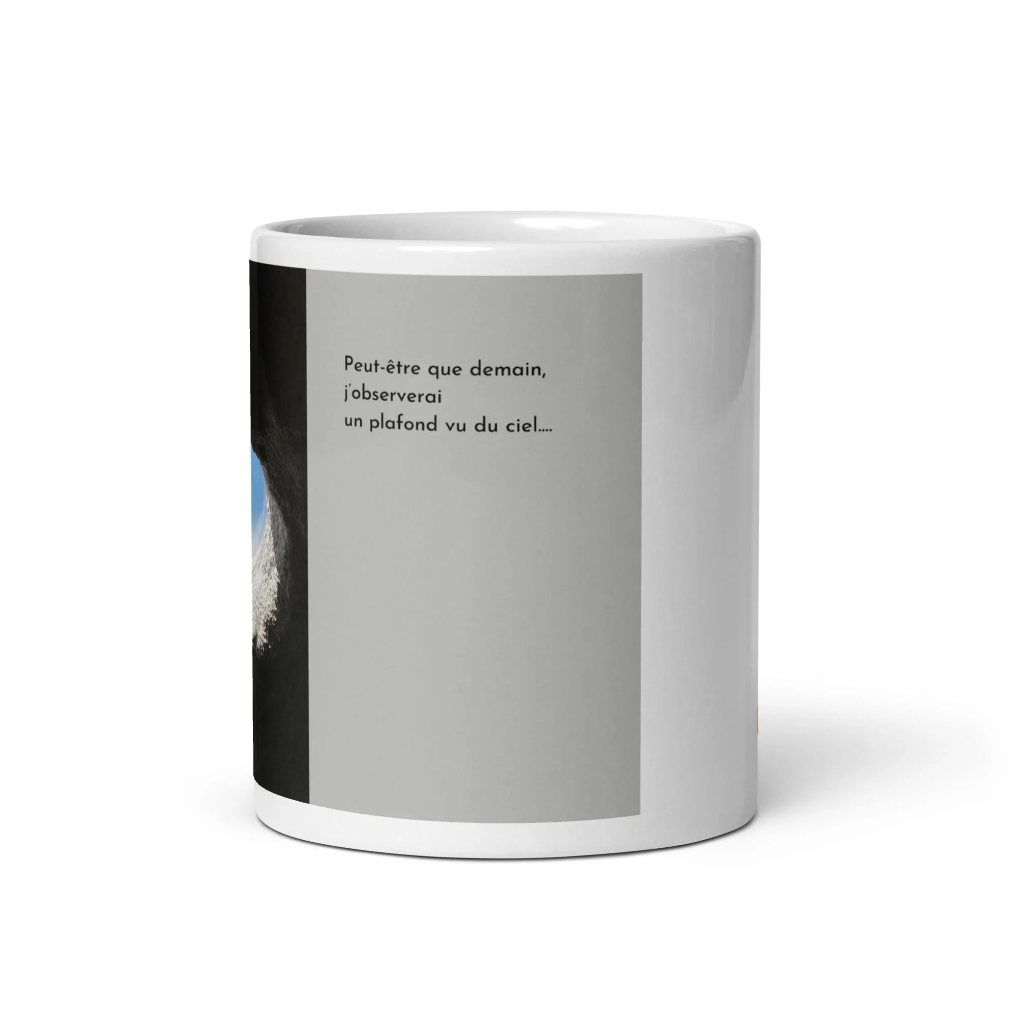 Vue côté mug @éoz logo
