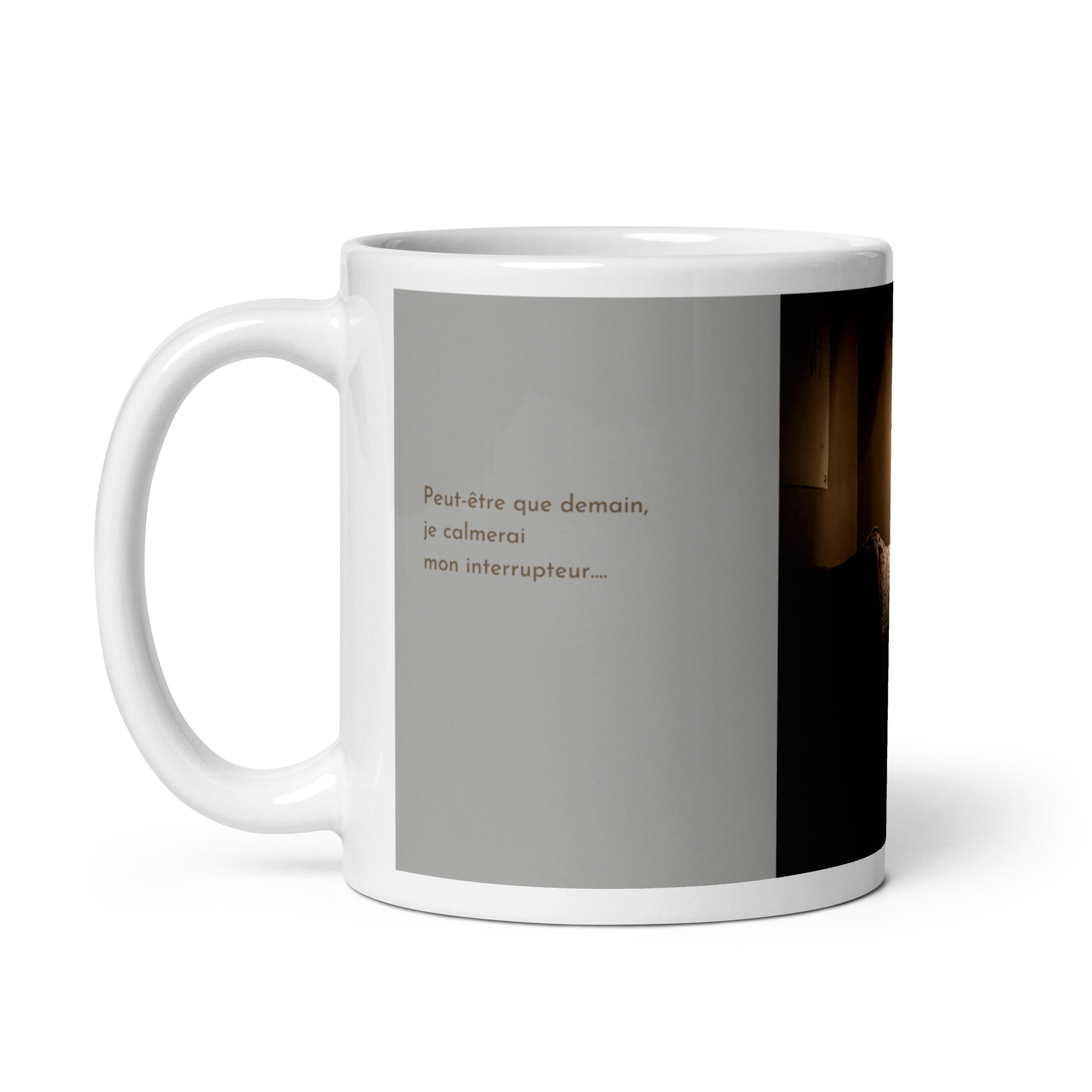 Mug blanc en céramique EoZ Créations Originales « Peut-être que demain… »