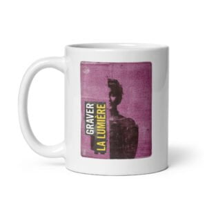 Mug blanc en céramique EoZ Créations Originales "Graver la lumière"