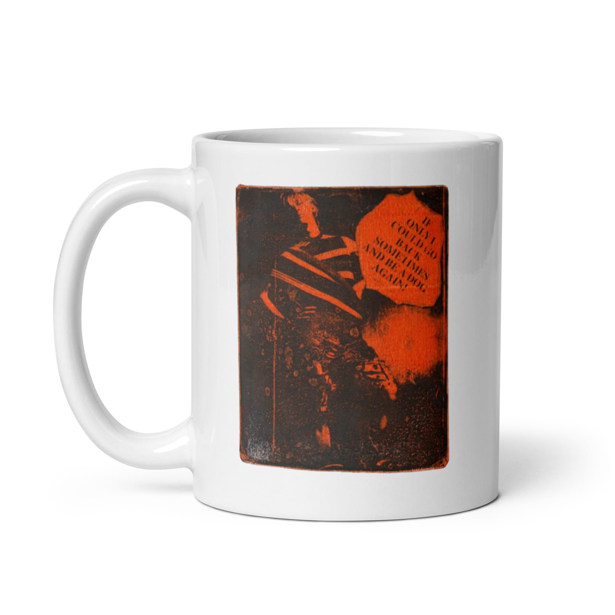 Mug blanc en céramique EoZ Créations Originales "Boy Orange »