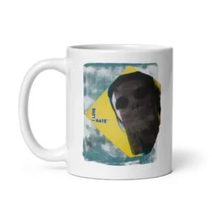 Mug blanc en céramique EoZ Créations Originales "love hate »