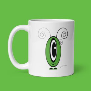 Mug Les Pot' à Chou vert EoZ Créations en céramique blanc